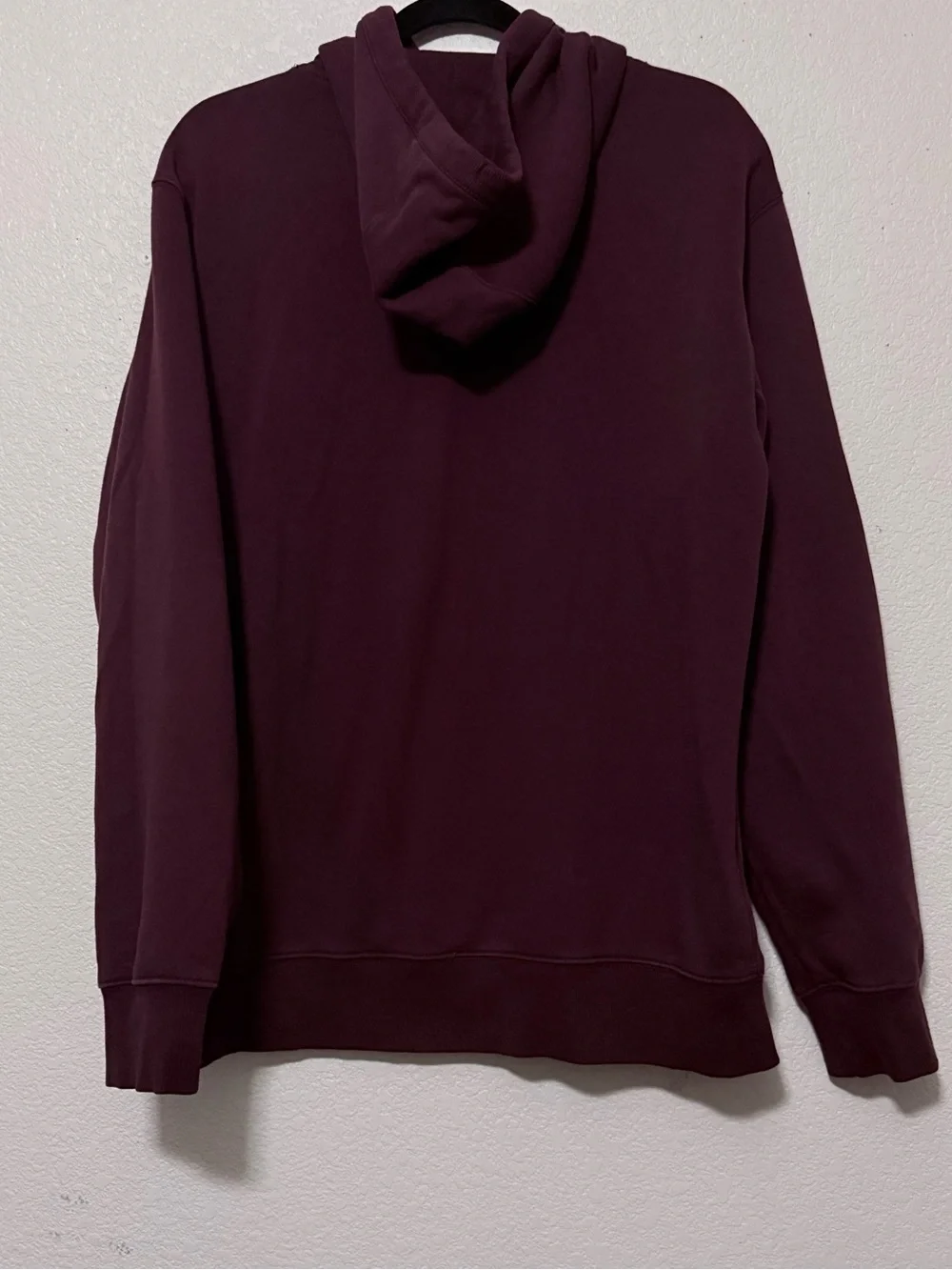 Vans Men's Zip-Up Hoodie - Burgundy with Black Logo